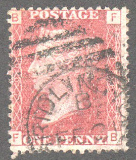 Great Britain Scott 33 Used Plate 108 - FB - Click Image to Close